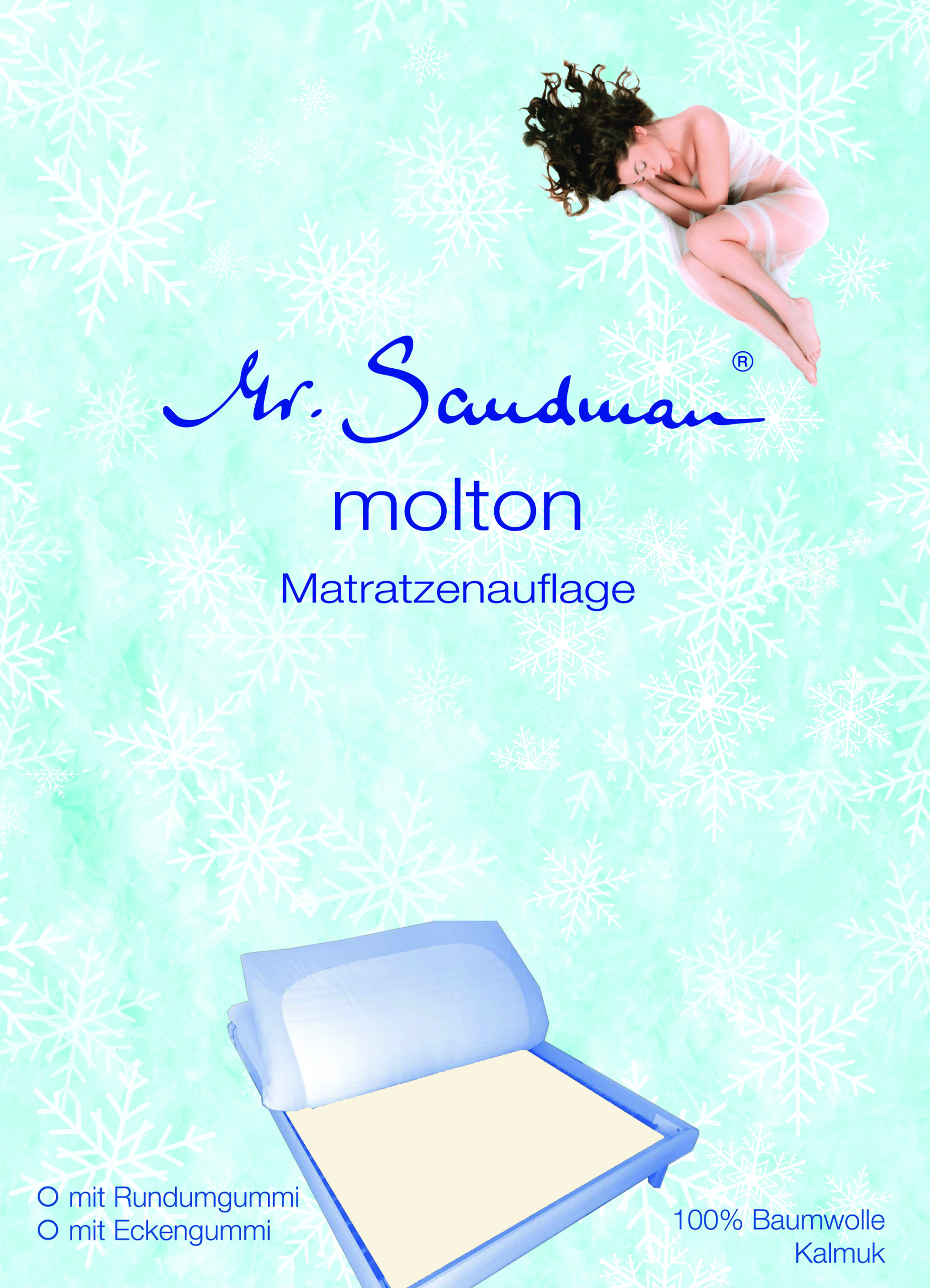 Mr. Sandman Molton Matratzenschutzbezug mit Eckgummis